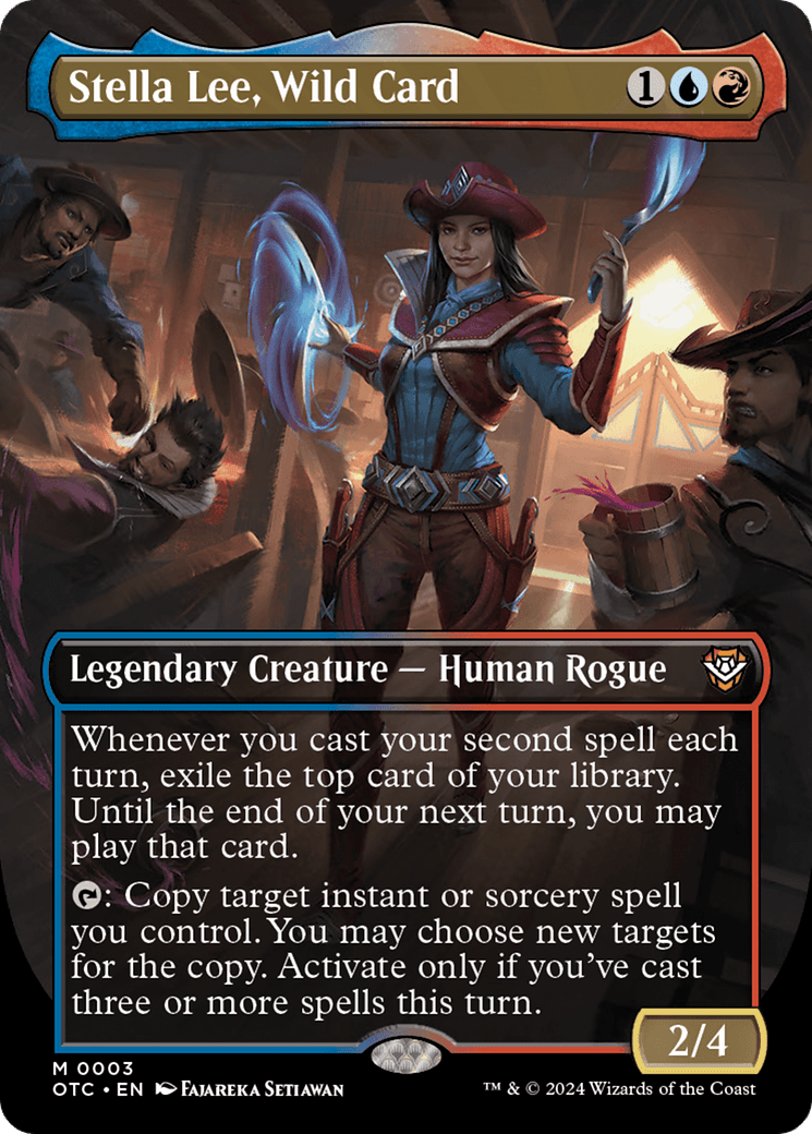 Stella Lee, Wild Card (Borderless) [Outlaws of Thunder Junction Commander] MTG Single Magic: The Gathering  | Multizone: Comics And Games