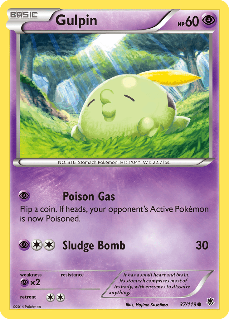 Gulpin (37/119) [XY: Phantom Forces] Pokemon Single Pokémon  | Multizone: Comics And Games