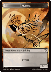 Fractal (0004) // Inkling (006) Double-Sided Token [Secrets of Strixhaven Tokens] MTG Single Magic: The Gathering  | Multizone: Comics And Games
