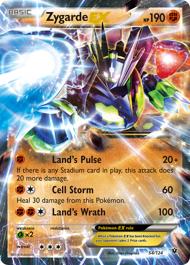 Zygarde EX (54/124) [XY: Fates Collide] Pokemon Single Pokémon  | Multizone: Comics And Games