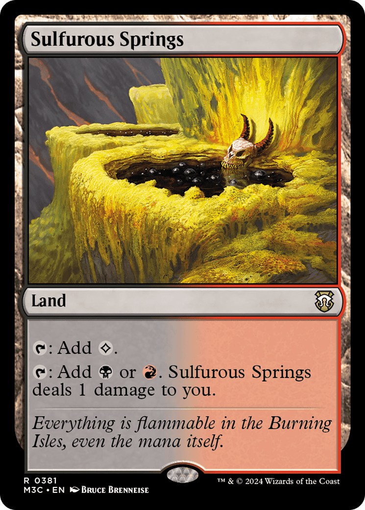 Sulfurous Springs (Ripple Foil) [Modern Horizons 3 Commander] MTG Single Magic: The Gathering  | Multizone: Comics And Games