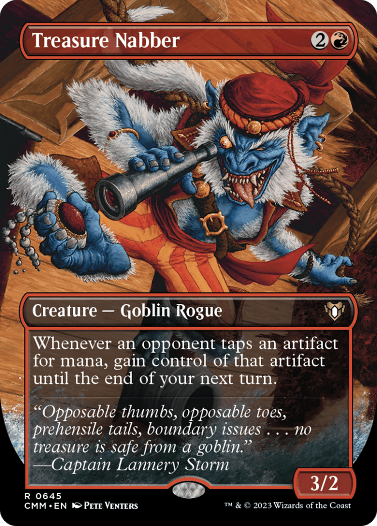 Treasure Nabber (Borderless Alternate Art) [Commander Masters] MTG Single Magic: The Gathering  | Multizone: Comics And Games