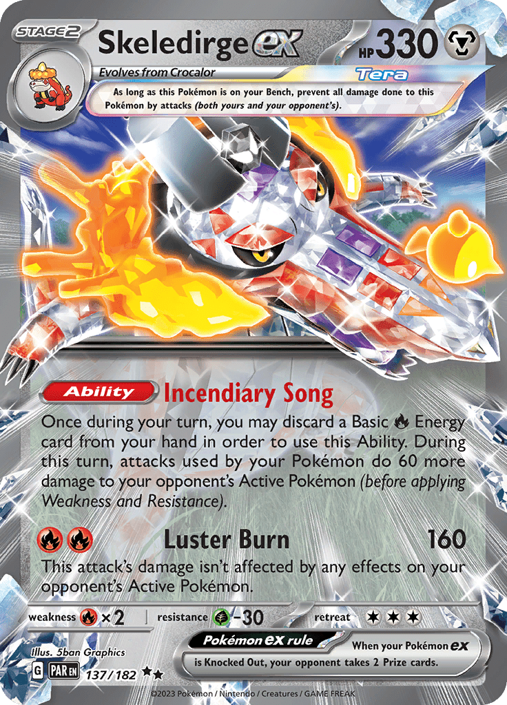 Skeledirge ex (137/182) [Scarlet & Violet: Paradox Rift] Pokemon Single Pokémon  | Multizone: Comics And Games