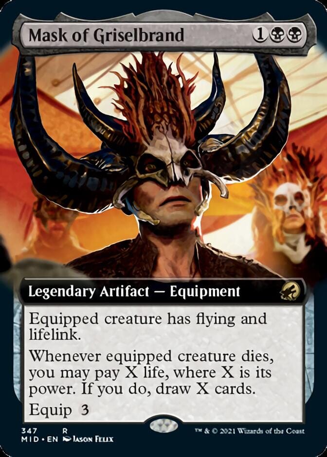 Mask of Griselbrand (Extended Art) [Innistrad: Midnight Hunt] MTG Single Magic: The Gathering  | Multizone: Comics And Games