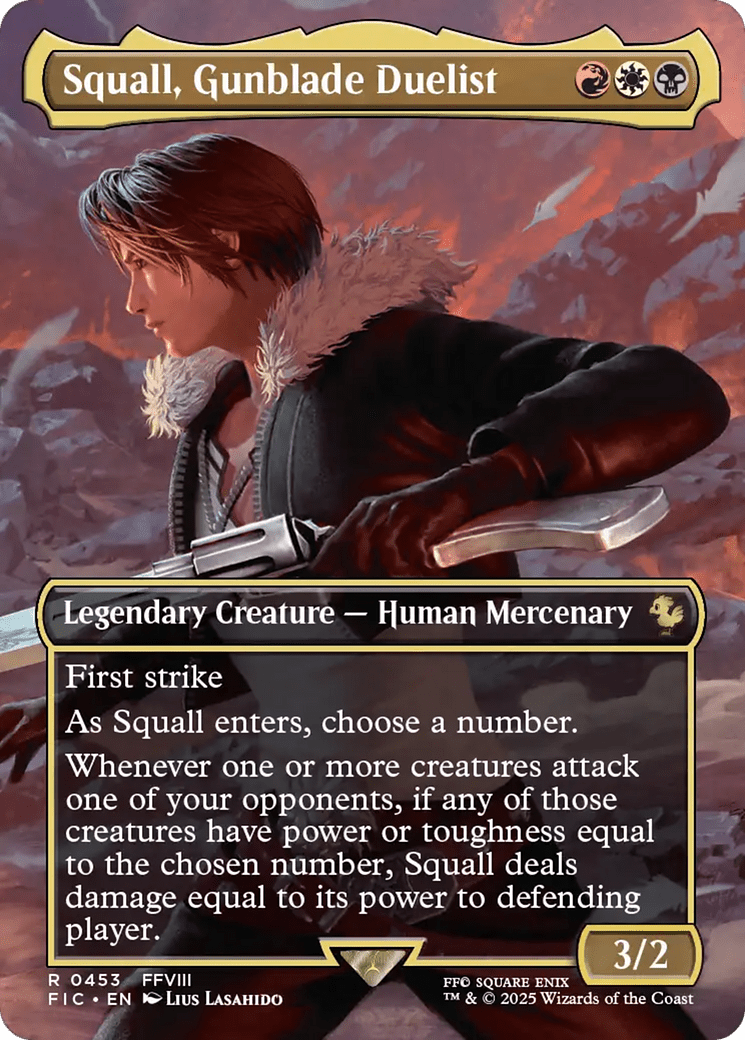 Squall, Gunblade Duelist (Borderless) [FINAL FANTASY Commander] MTG Single Magic: The Gathering  | Multizone: Comics And Games