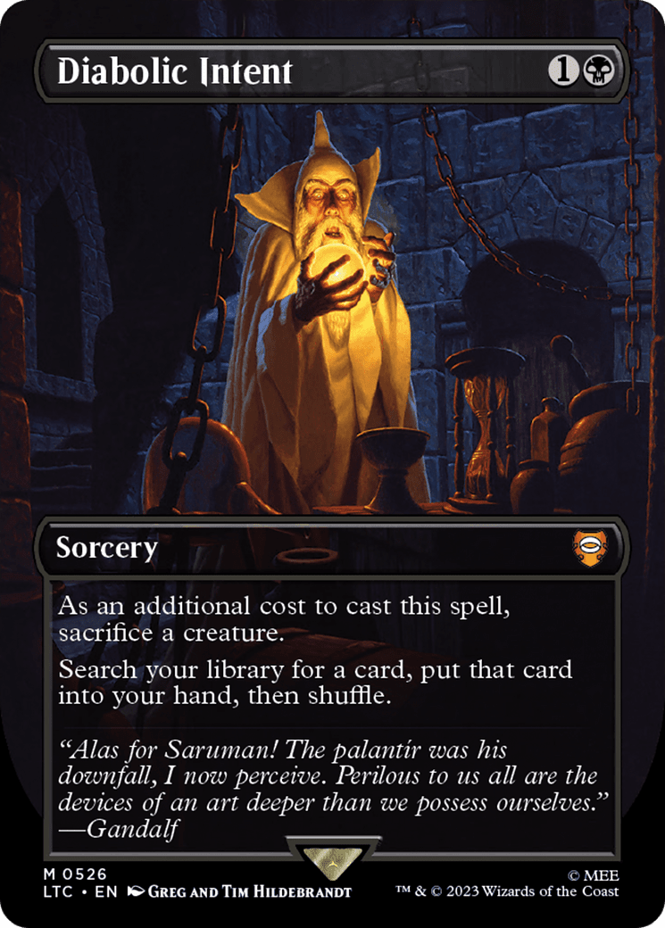 Diabolic Intent (Borderless) [The Lord of the Rings: Tales of Middle-Earth Commander] MTG Single Magic: The Gathering  | Multizone: Comics And Games