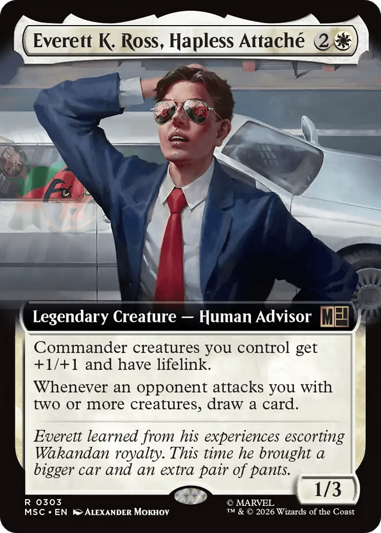 Everett K. Ross, Hapless Attache (Extended Art) [Marvel Super Heroes Commander] MTG Single Magic: The Gathering  | Multizone: Comics And Games