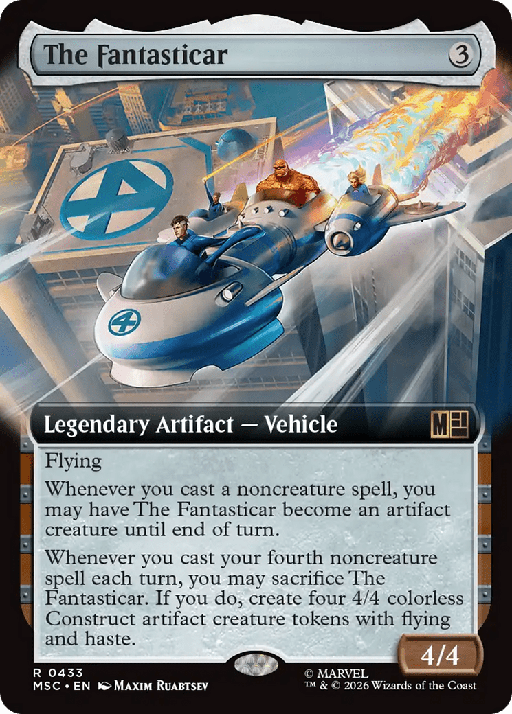 The Fantasticar (Extended Art) [Marvel Super Heroes Commander] MTG Single Magic: The Gathering  | Multizone: Comics And Games