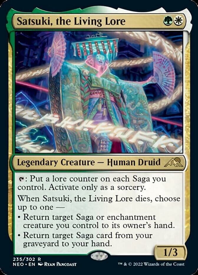 Satsuki, the Living Lore [Kamigawa: Neon Dynasty] MTG Single Magic: The Gathering  | Multizone: Comics And Games