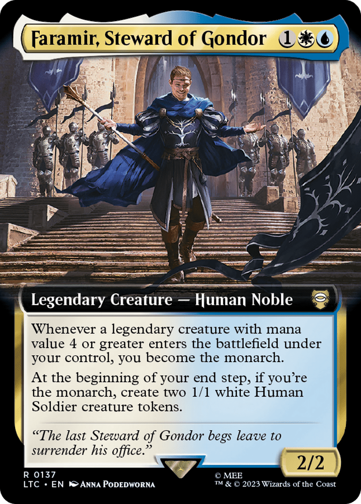 Faramir, Steward of Gondor (Extended Art) [The Lord of the Rings: Tales of Middle-Earth Commander] MTG Single Magic: The Gathering  | Multizone: Comics And Games