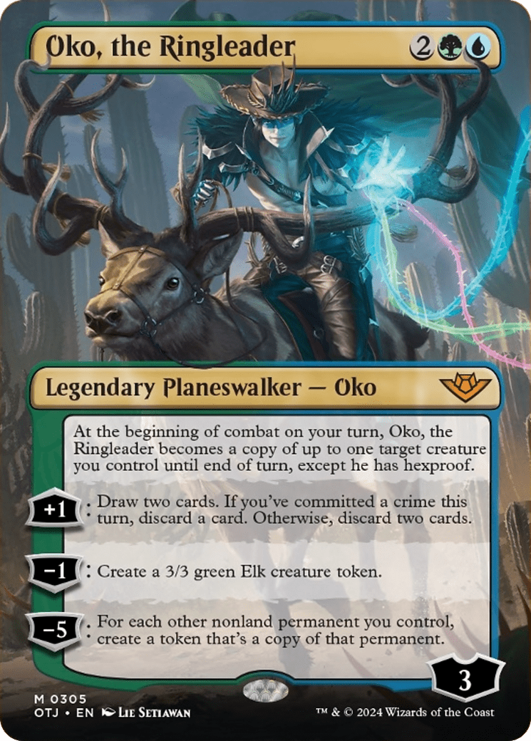 Oko, the Ringleader (Borderless) [Outlaws of Thunder Junction] MTG Single Magic: The Gathering  | Multizone: Comics And Games