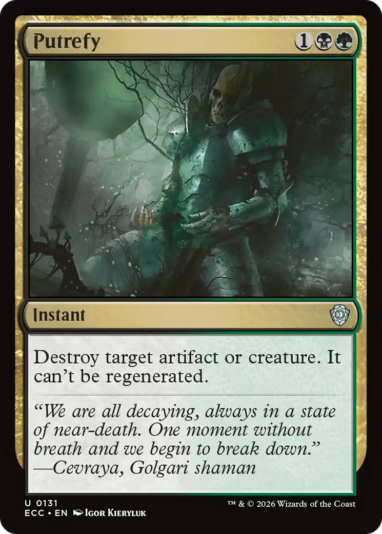 Putrefy [Lorwyn Eclipsed Commander] MTG Single Magic: The Gathering  | Multizone: Comics And Games