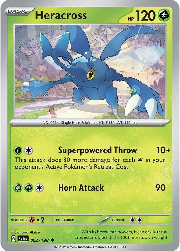 Heracross (002/198) [Scarlet & Violet: Base Set] Pokemon Single Pokémon  | Multizone: Comics And Games