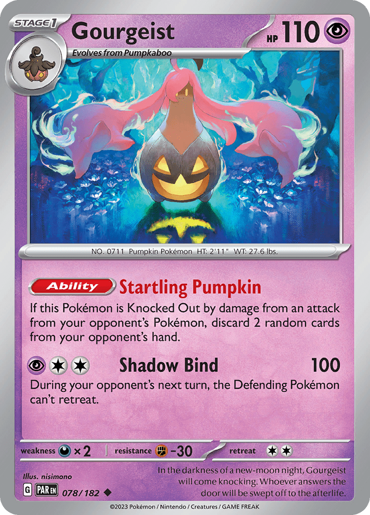 Gourgeist (078/182) [Scarlet & Violet: Paradox Rift] Pokemon Single Pokémon  | Multizone: Comics And Games