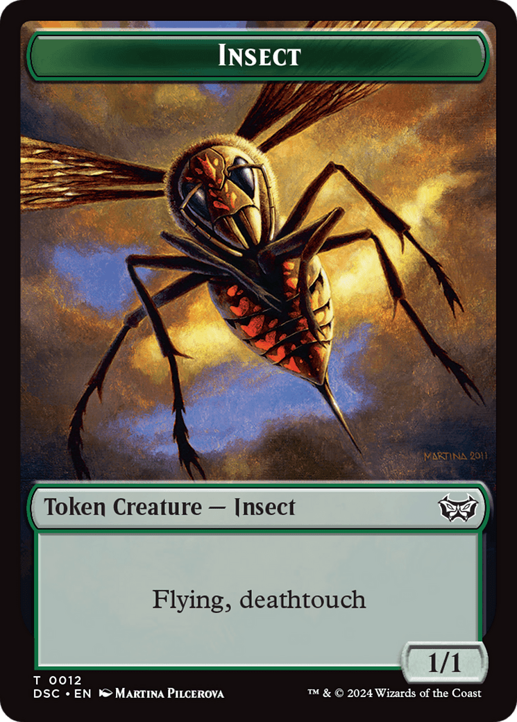 Insect (0012) // Ooze (0013) Double-Sided Token [Duskmourn: House of Horror Commander Tokens] MTG Single Magic: The Gathering  | Multizone: Comics And Games