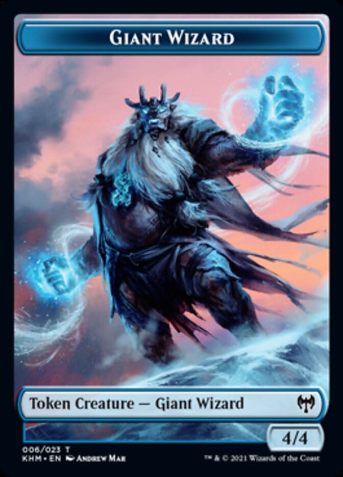 Giant Wizard Token [Kaldheim Tokens] MTG Single Magic: The Gathering  | Multizone: Comics And Games