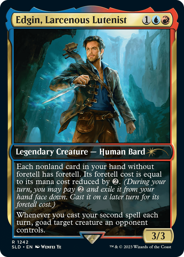 Edgin, Larcenous Lutenist [Secret Lair Drop Series] MTG Single Magic: The Gathering  | Multizone: Comics And Games