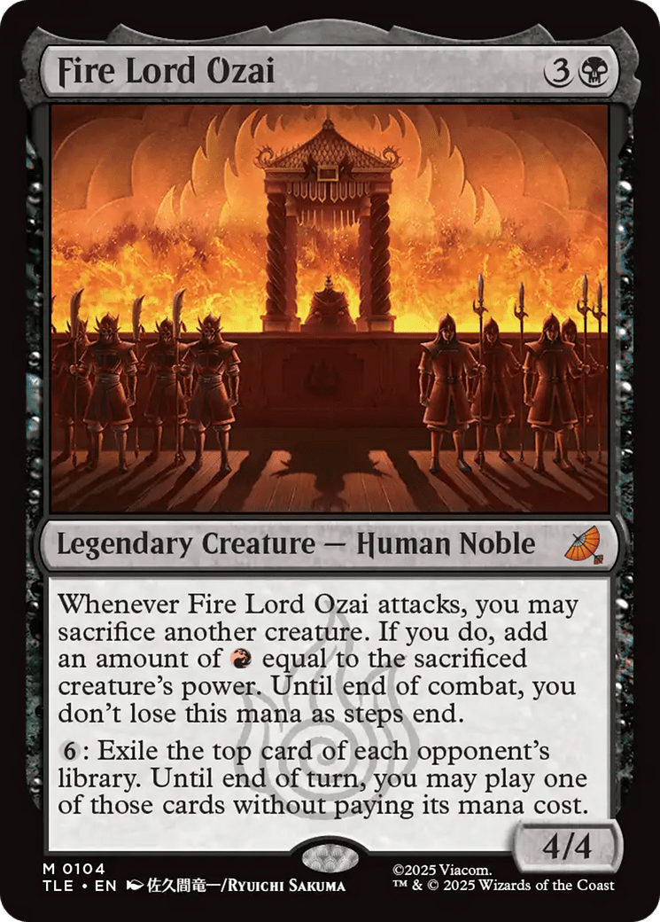 Fire Lord Ozai [Avatar: The Last Airbender: Eternal-Legal] MTG Single Magic: The Gathering  | Multizone: Comics And Games