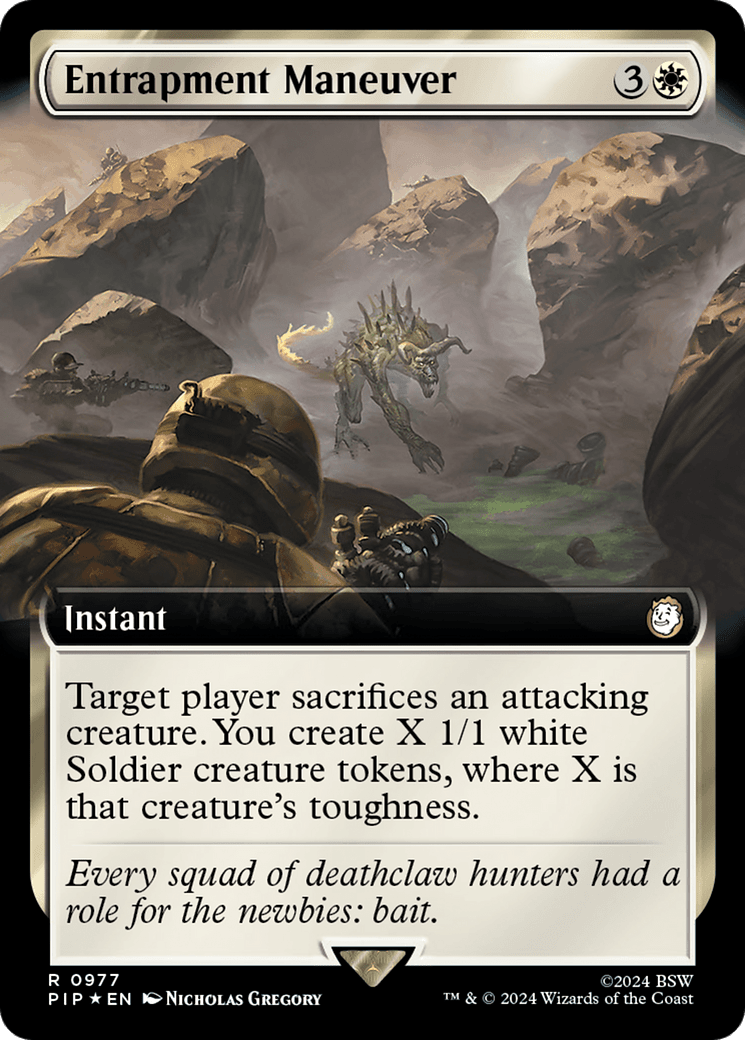 Entrapment Maneuver (Extended Art) (Surge Foil) [Fallout] MTG Single Magic: The Gathering  | Multizone: Comics And Games