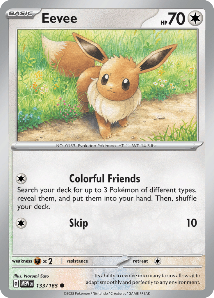 Eevee (133/165) [Scarlet & Violet: 151] Pokemon Single Pokémon  | Multizone: Comics And Games