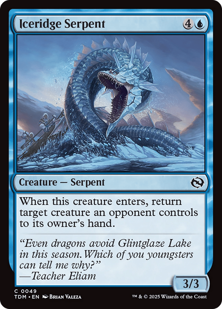 Iceridge Serpent [Tarkir: Dragonstorm] MTG Single Magic: The Gathering  | Multizone: Comics And Games