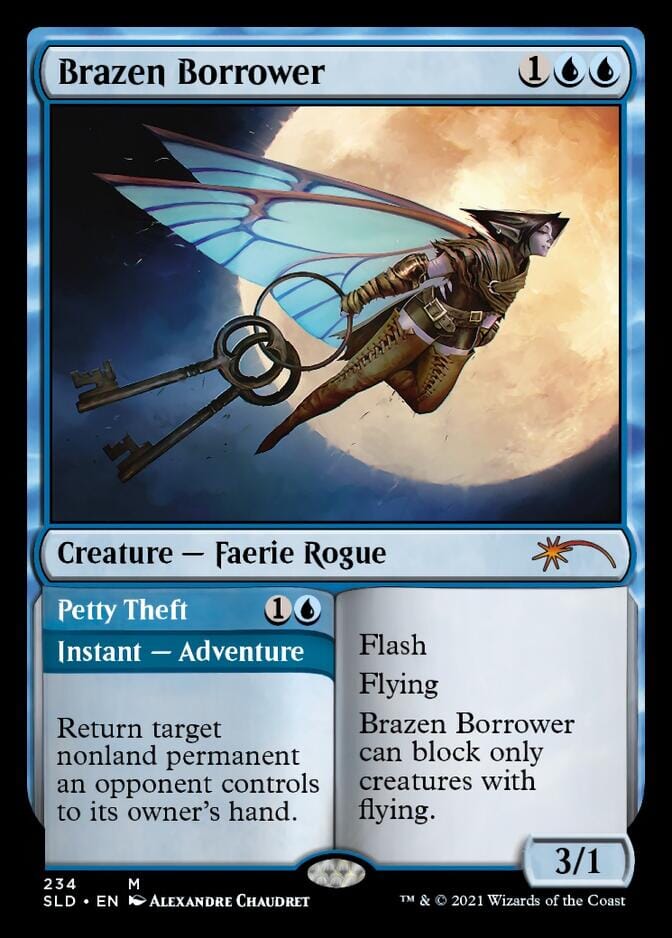 Brazen Borrower // Petty Theft [Secret Lair Drop Series] MTG Single Magic: The Gathering  | Multizone: Comics And Games