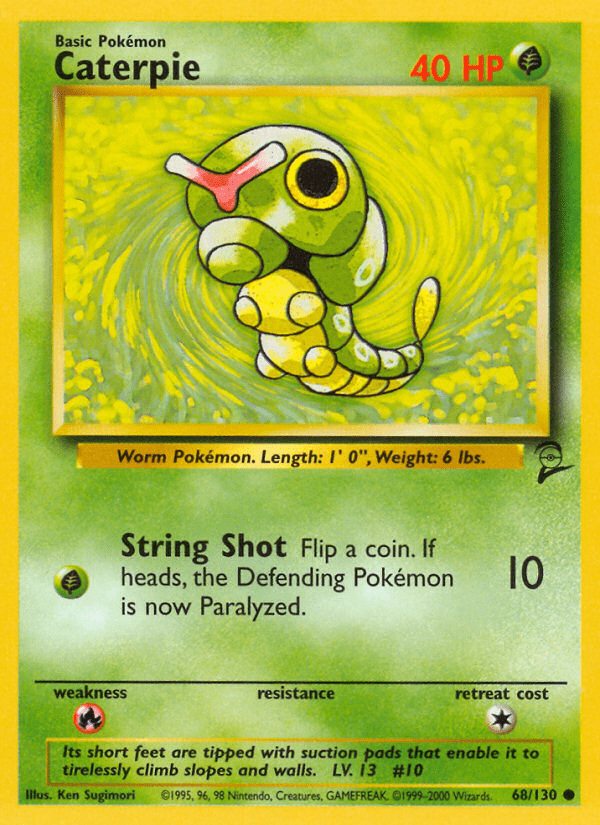Caterpie (68/130) [Base Set 2] Pokemon Single Pokémon  | Multizone: Comics And Games