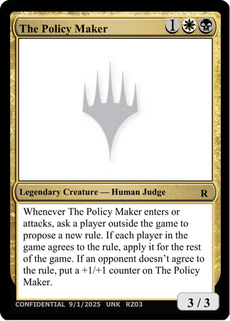 The Policy Maker [Unknown Event] MTG Single Magic: The Gathering  | Multizone: Comics And Games