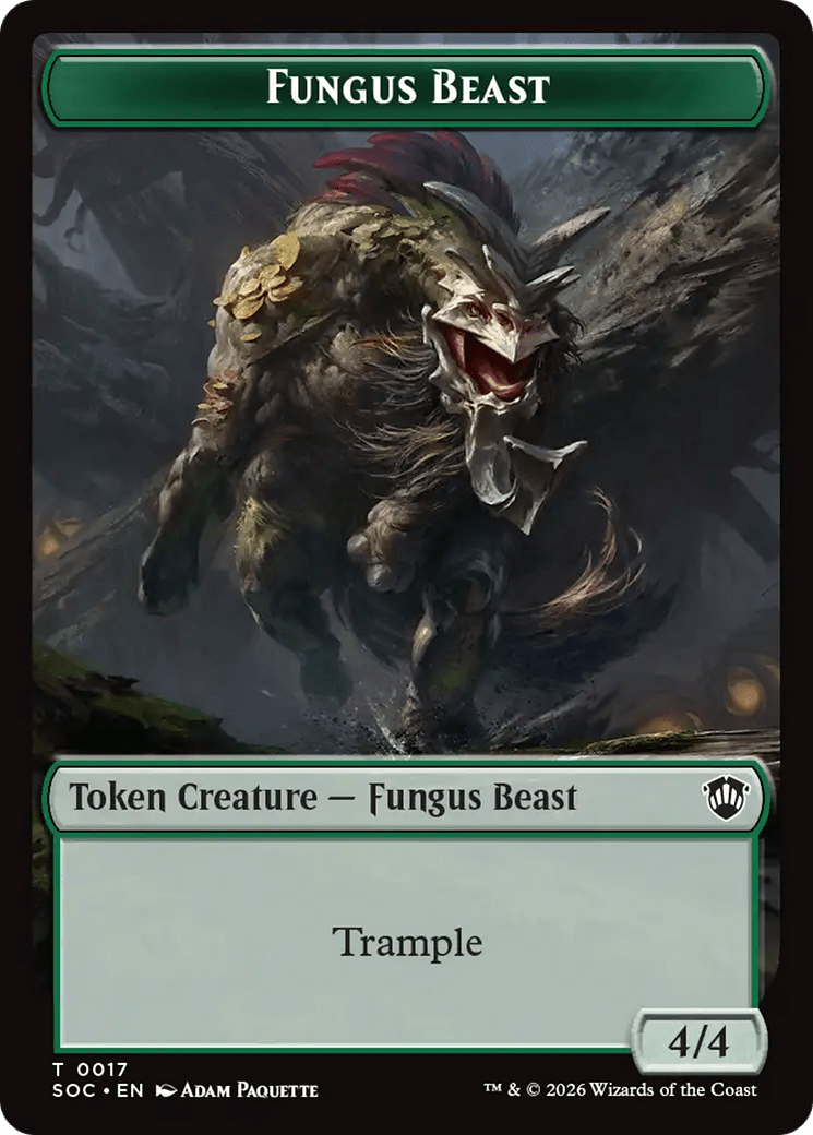 Goat // Fungus Beast Double-Sided Token [Secrets of Strixhaven Commander Tokens] MTG Single Magic: The Gathering  | Multizone: Comics And Games
