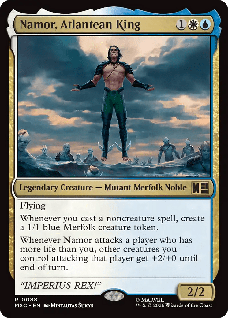 Namor, Atlantean King (Surge Foil) [Marvel Super Heroes Commander] MTG Single Magic: The Gathering  | Multizone: Comics And Games