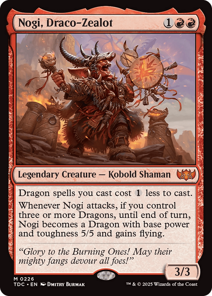 Nogi, Draco-Zealot [Tarkir: Dragonstorm Commander] MTG Single Magic: The Gathering  | Multizone: Comics And Games
