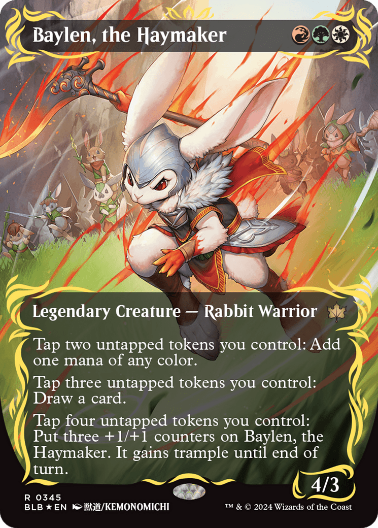 Baylen, the Haymaker (Raised Foil) [Bloomburrow] MTG Single Magic: The Gathering  | Multizone: Comics And Games
