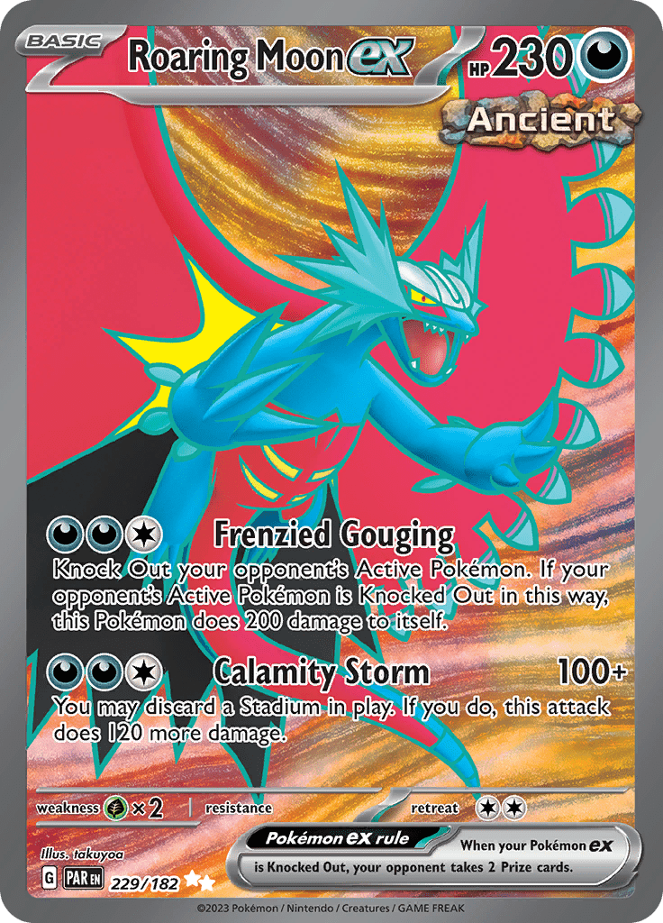 Roaring Moon ex (229/182) [Scarlet & Violet: Paradox Rift] Pokemon Single Pokémon  | Multizone: Comics And Games