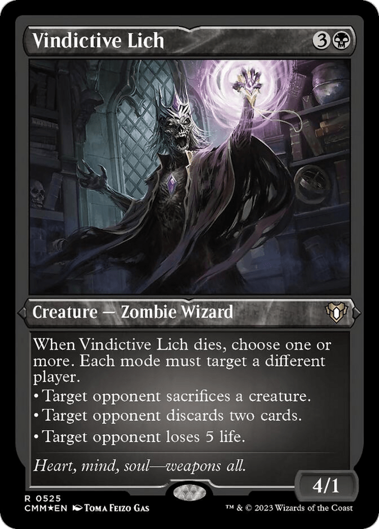 Vindictive Lich (Foil Etched) [Commander Masters] MTG Single Magic: The Gathering  | Multizone: Comics And Games