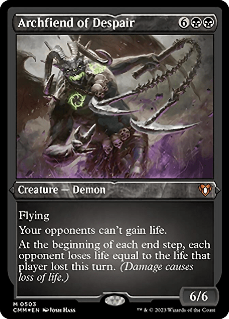 Archfiend of Despair (Foil Etched) [Commander Masters] MTG Single Magic: The Gathering  | Multizone: Comics And Games