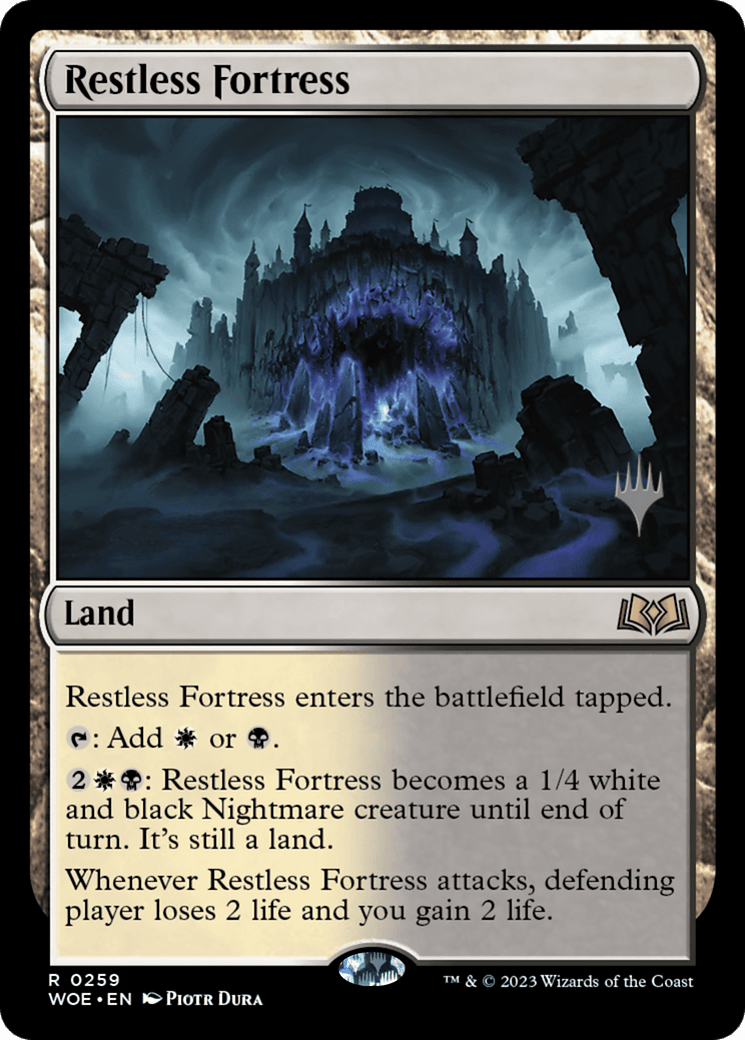 Restless Fortress (Promo Pack) [Wilds of Eldraine Promos] MTG Single Magic: The Gathering  | Multizone: Comics And Games
