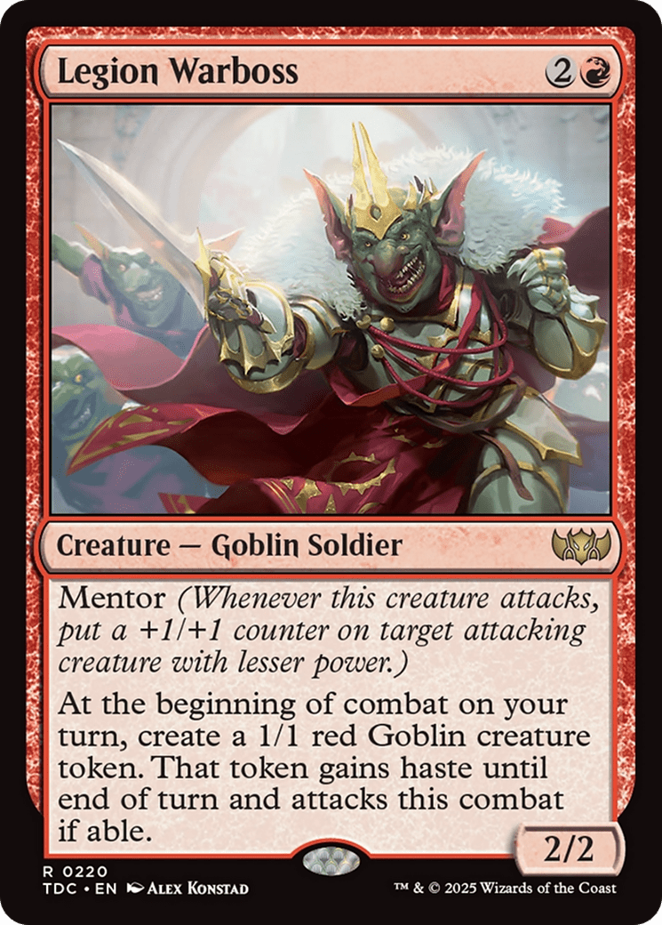 Legion Warboss [Tarkir: Dragonstorm Commander] MTG Single Magic: The Gathering  | Multizone: Comics And Games