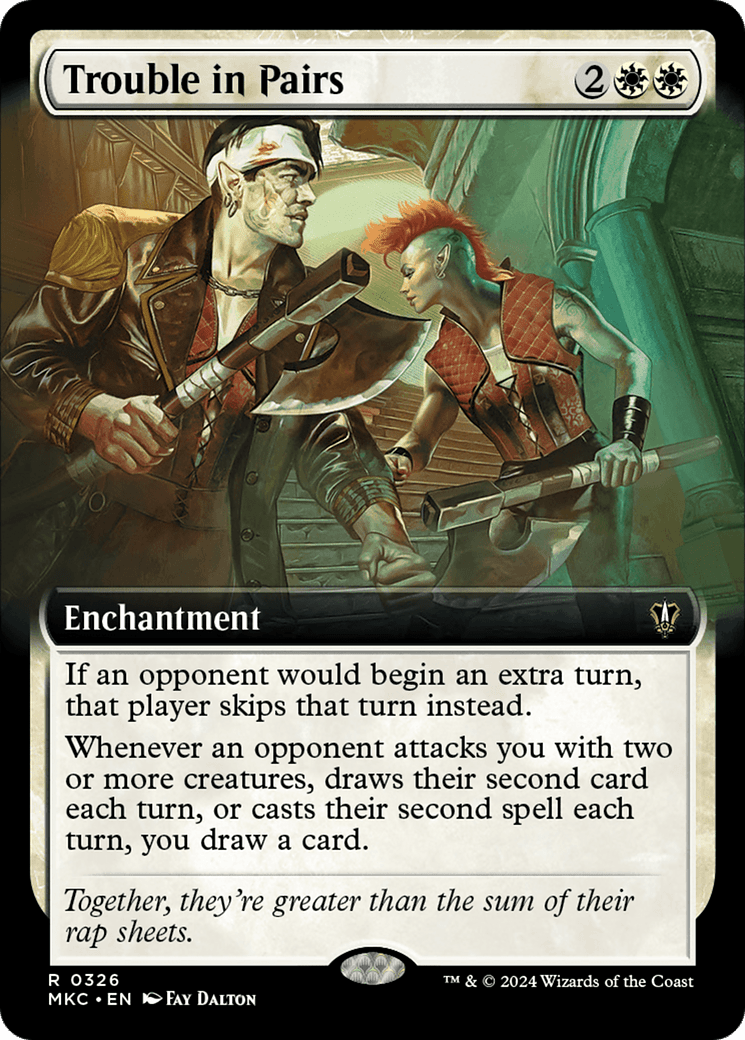 Trouble in Pairs (Extended Art) [Murders at Karlov Manor Commander] MTG Single Magic: The Gathering  | Multizone: Comics And Games