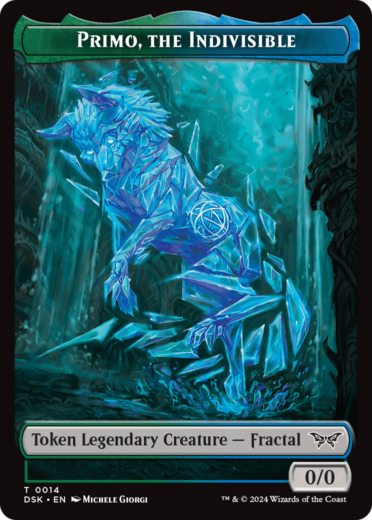 Primo, the Indivisible // Manifest Double-Sided Token [Duskmourn: House of Horror Tokens] MTG Single Magic: The Gathering  | Multizone: Comics And Games