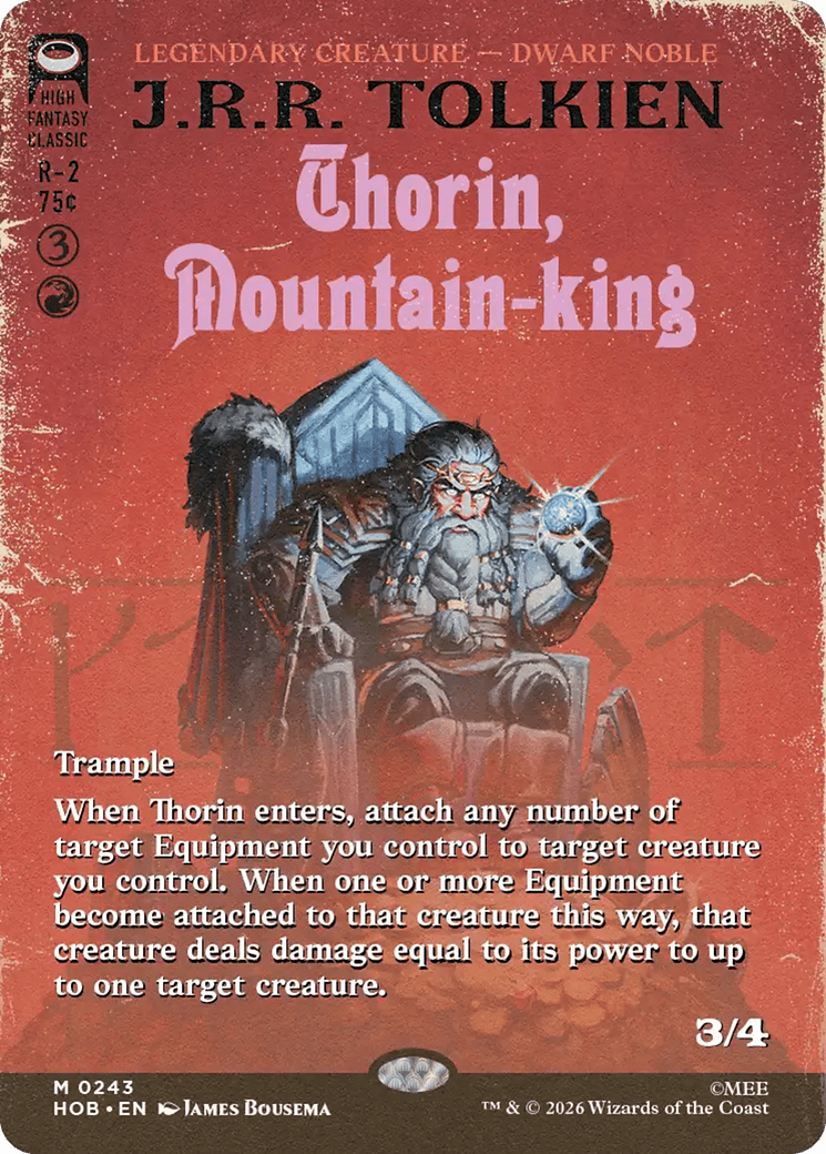 Thorin, Mountain-king (Borderless) [The Hobbit] MTG Single Magic: The Gathering  | Multizone: Comics And Games
