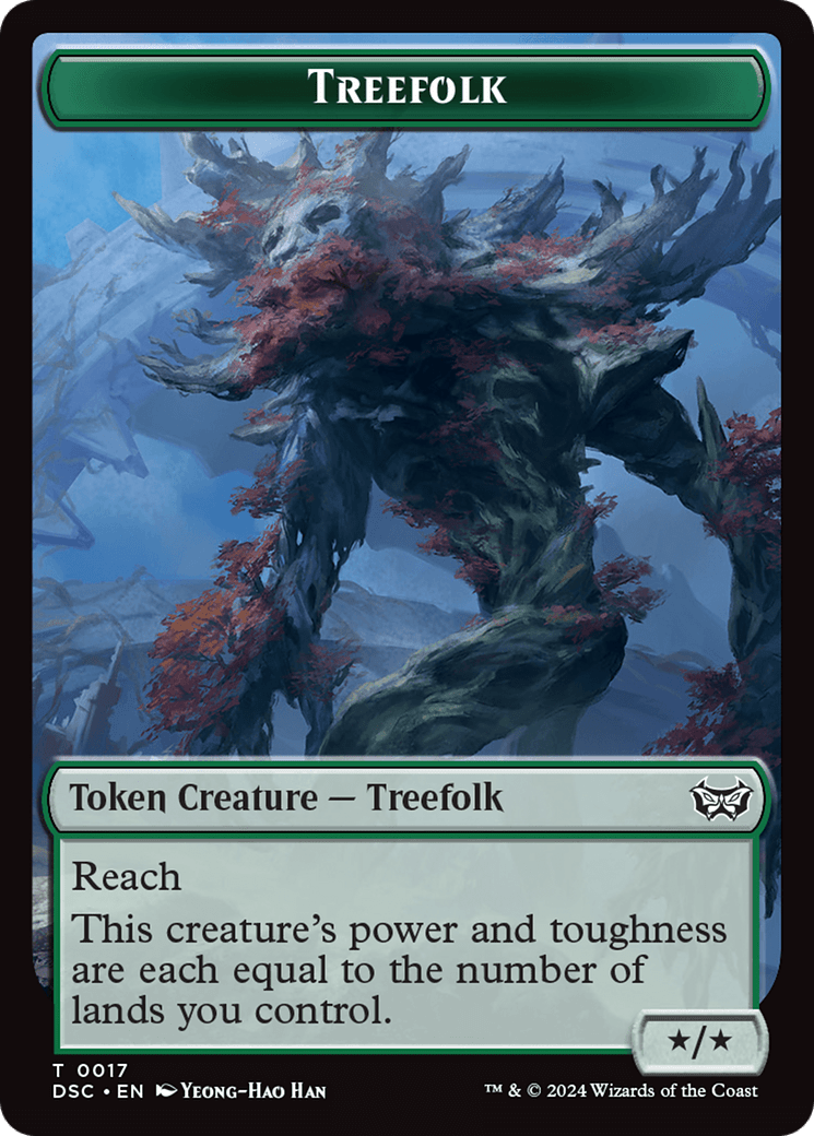 Treefolk // Spider Double-Sided Token [Duskmourn: House of Horror Commander Tokens] MTG Single Magic: The Gathering  | Multizone: Comics And Games