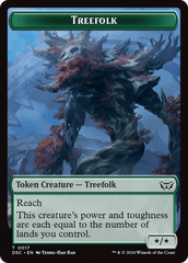 Treefolk // Spider Double-Sided Token [Duskmourn: House of Horror Commander Tokens] MTG Single Magic: The Gathering  | Multizone: Comics And Games