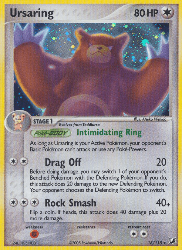 Ursaring (18/115) [EX: Unseen Forces] Pokemon Single Pokémon  | Multizone: Comics And Games