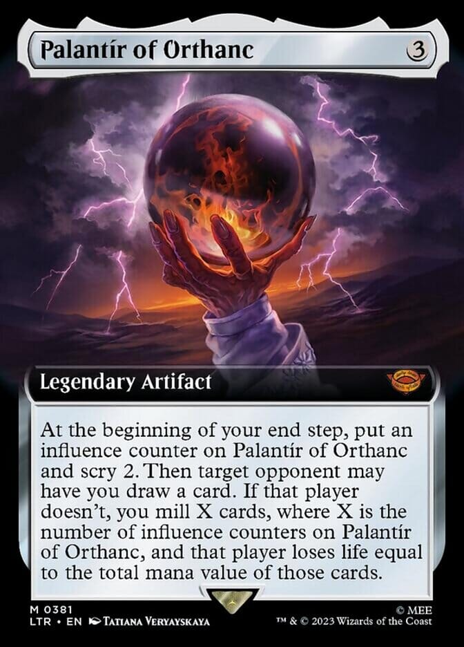 Palantir of Orthanc (Extended Art) [The Lord of the Rings: Tales of Middle-Earth] MTG Single Magic: The Gathering  | Multizone: Comics And Games
