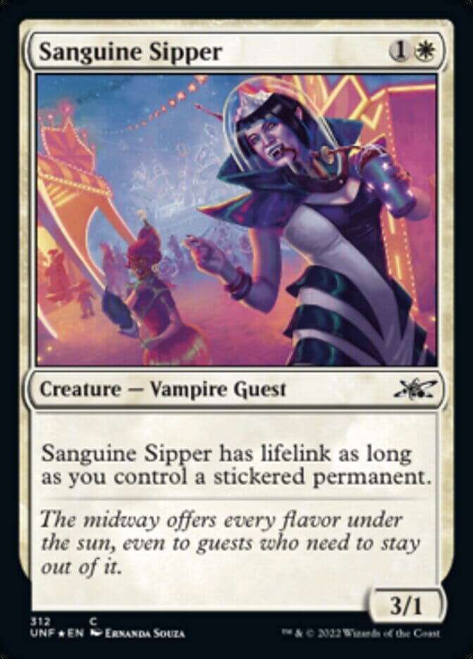 Sanguine Sipper (Galaxy Foil) [Unfinity] MTG Single Magic: The Gathering  | Multizone: Comics And Games