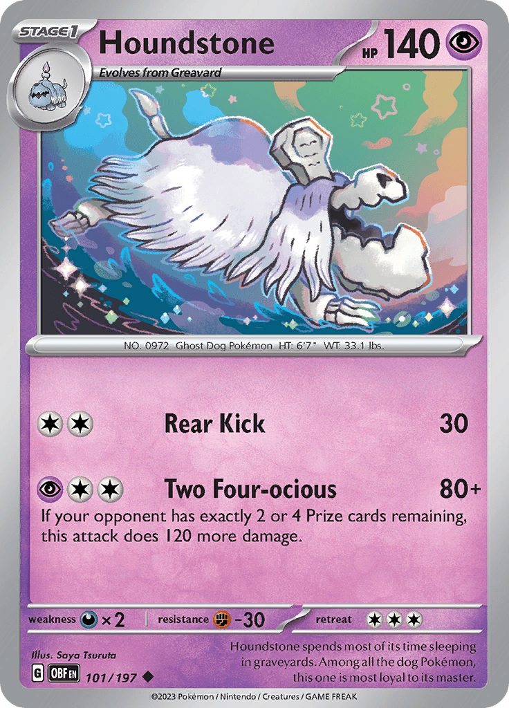Houndstone (101/197) [Scarlet & Violet: Obsidian Flames] Pokemon Single Pokémon  | Multizone: Comics And Games