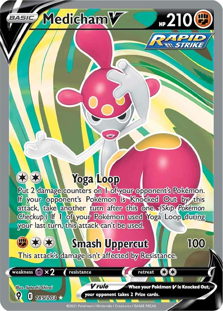 Medicham V (185/203) [Sword & Shield: Evolving Skies] Pokemon Single Pokémon  | Multizone: Comics And Games