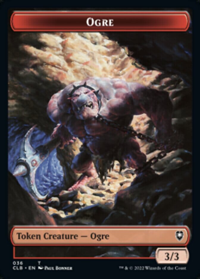 Boar // Ogre Double-Sided Token [Commander Legends: Battle for Baldur's Gate Tokens] MTG Single Magic: The Gathering  | Multizone: Comics And Games