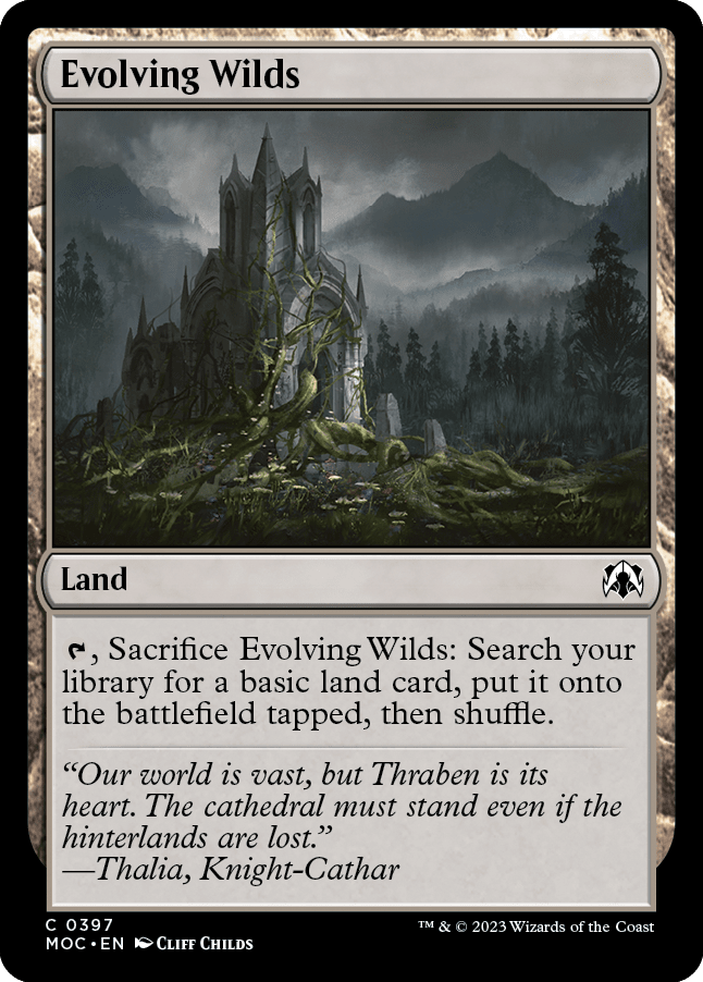 Evolving Wilds [March of the Machine Commander] MTG Single Magic: The Gathering  | Multizone: Comics And Games