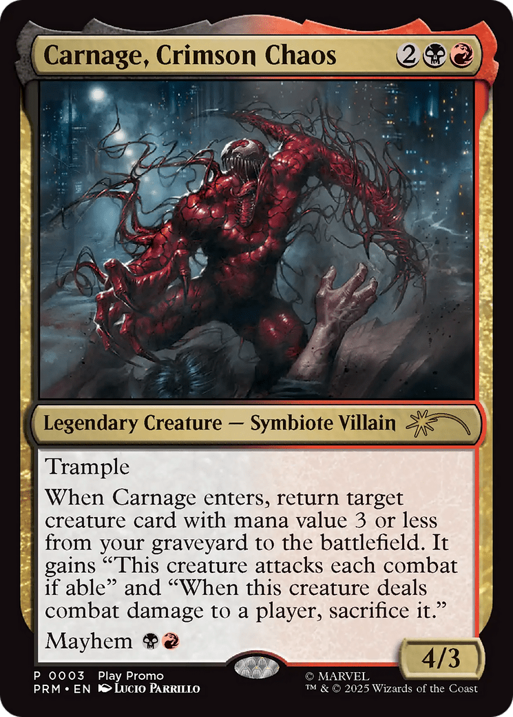 Carnage, Crimson Chaos [Wizards Play Network 2025] MTG Single Magic: The Gathering  | Multizone: Comics And Games
